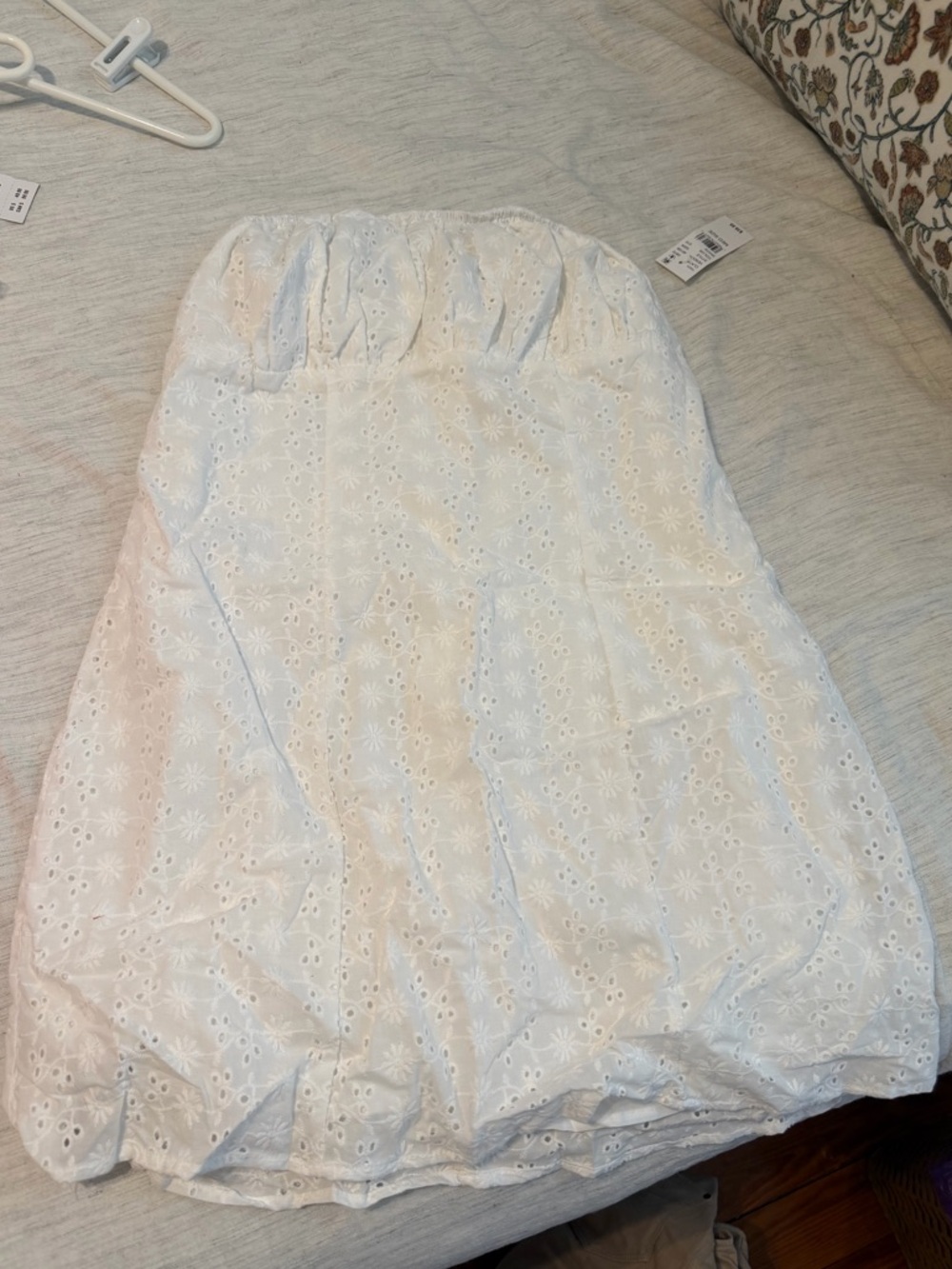 White Strapless Sundress